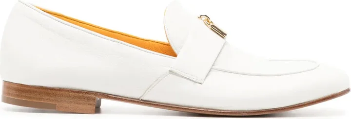 Lock leather loafers