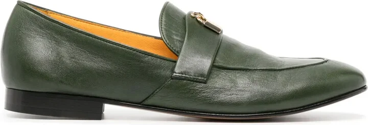 Lock leather loafers