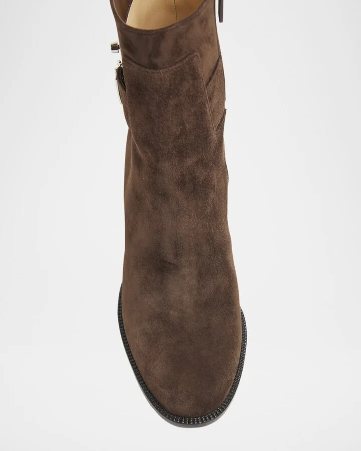 Lock Suede Red Sole Booties - Image 4