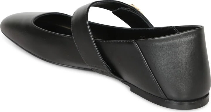 Locker Black Leather Ballet Shoes - Image 3