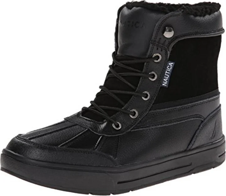 Lockview Mens Leather Fleece Lined Casual Boots