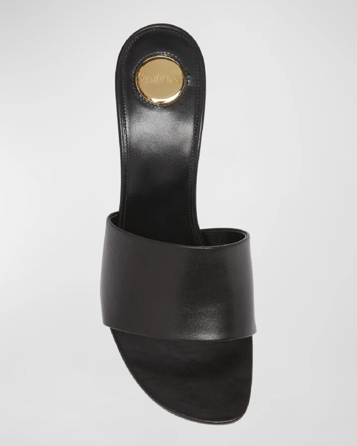 Lodge Leather Stiletto Mule Sandals - Image 5