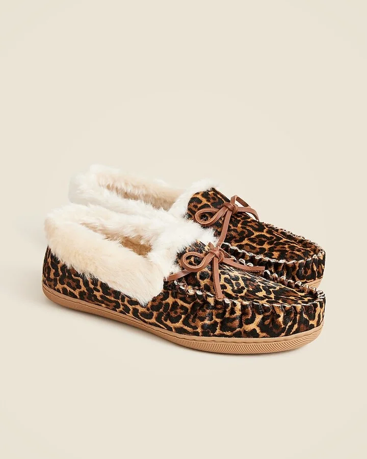 Lodge shoes in calf hair