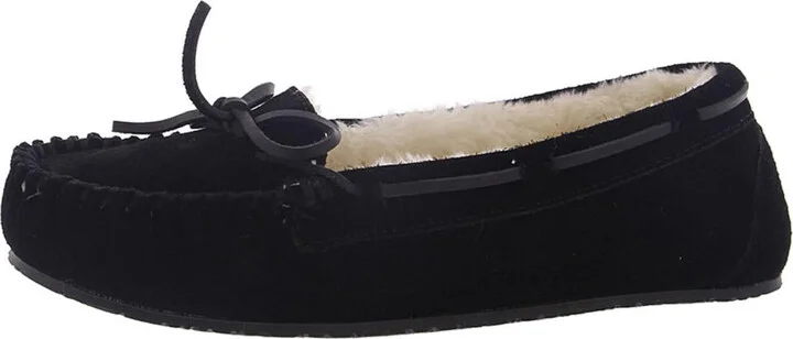 Lodge Trapper Womens Suede Slip On Moccasins