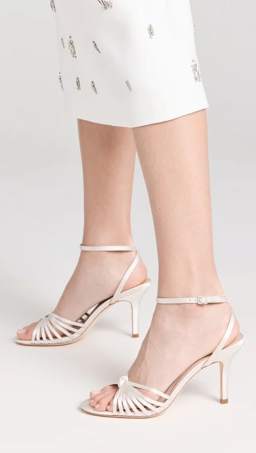 Loeffler Randall Ada Leather Knot High Heel Sandals - Image 2