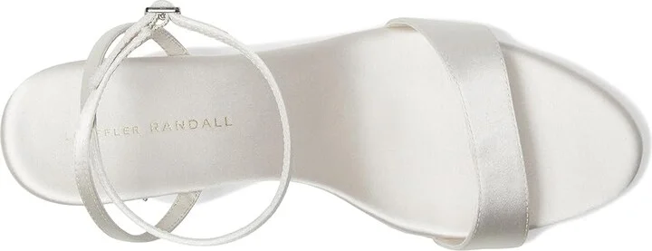 Loeffler Randall Alice Simple Mid-heel Sandals Women's Wedge Shoes Cream : 10.5 B - Medium, Leather - Image 2