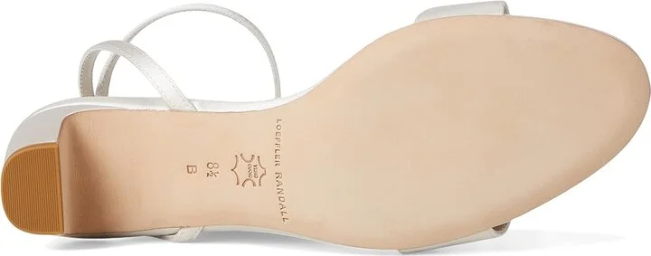 Loeffler Randall Alice Simple Mid-heel Sandals Women's Wedge Shoes Cream : 10.5 B - Medium, Leather - Image 3