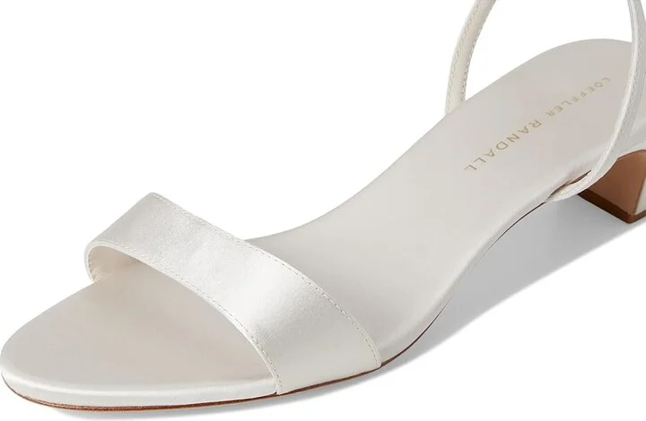 Loeffler Randall Alice Simple Mid-heel Sandals Women's Wedge Shoes Cream : 10.5 B - Medium, Leather - Image 7