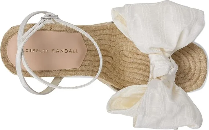 Loeffler Randall Angelina Bow Wedge Women's Shoes Cream/Natural : 11 B - Medium, Textile - Image 2