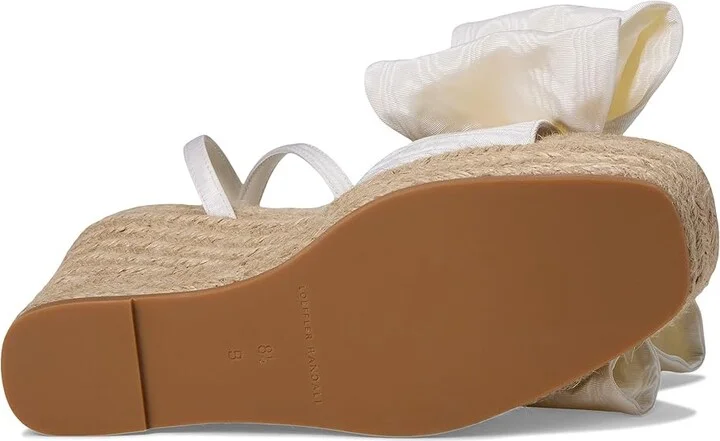 Loeffler Randall Angelina Bow Wedge Women's Shoes Cream/Natural : 11 B - Medium, Textile - Image 3