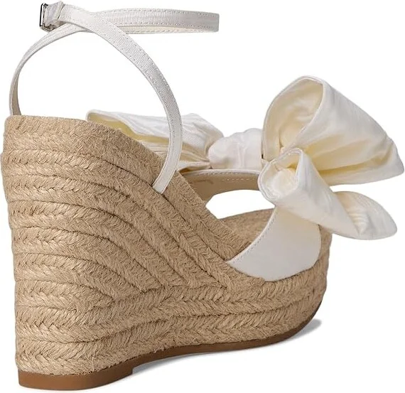 Loeffler Randall Angelina Bow Wedge Women's Shoes Cream/Natural : 11 B - Medium, Textile - Image 4