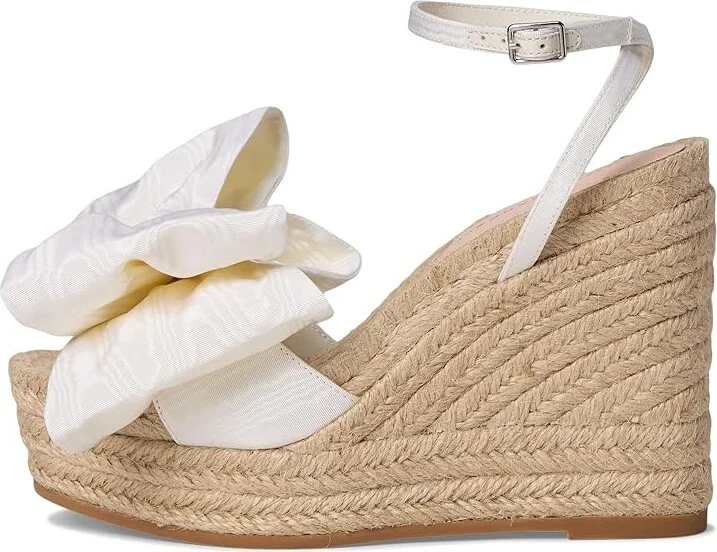 Loeffler Randall Angelina Bow Wedge Women's Shoes Cream/Natural : 11 B - Medium, Textile - Image 6