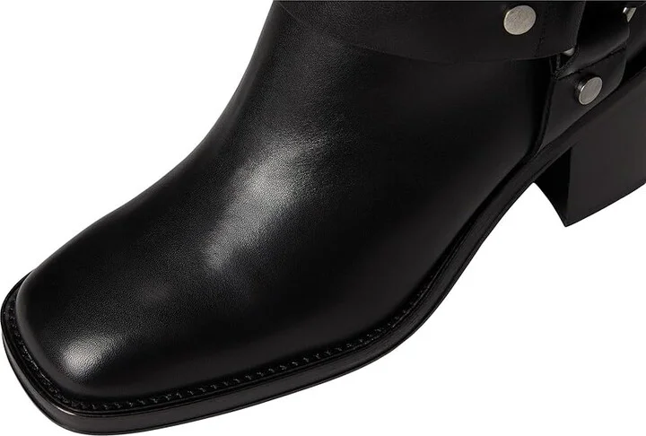 Loeffler Randall Audrey Engineer Tall Boot Women's Boots Black : 6 B - Medium, Leather - Image 2