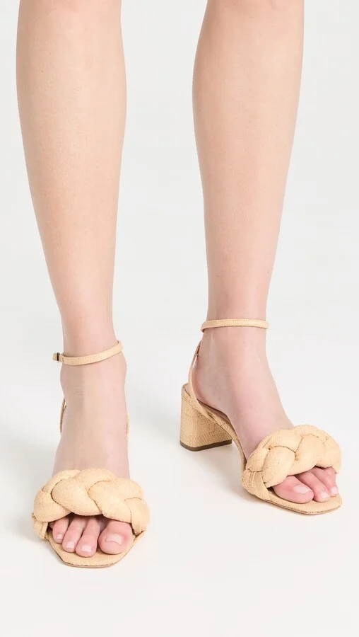 Loeffler Randall Avril Mid Heel Sandals with Braid - Image 2