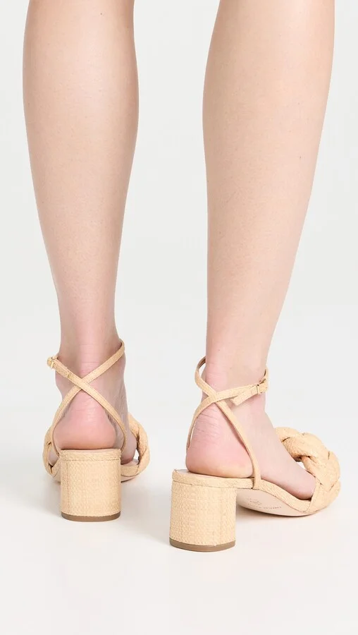 Loeffler Randall Avril Mid Heel Sandals with Braid - Image 5