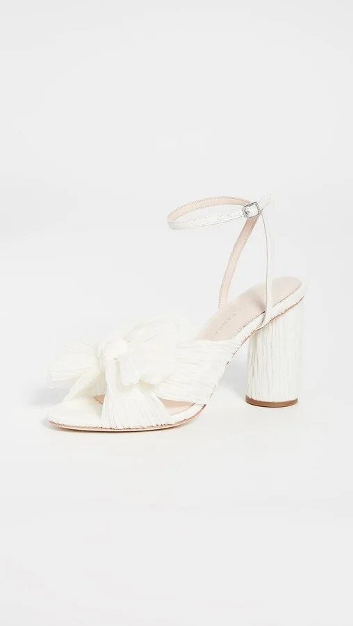 Loeffler Randall Camellia Pleated Bow Heel with Ankle Strap - Image 2