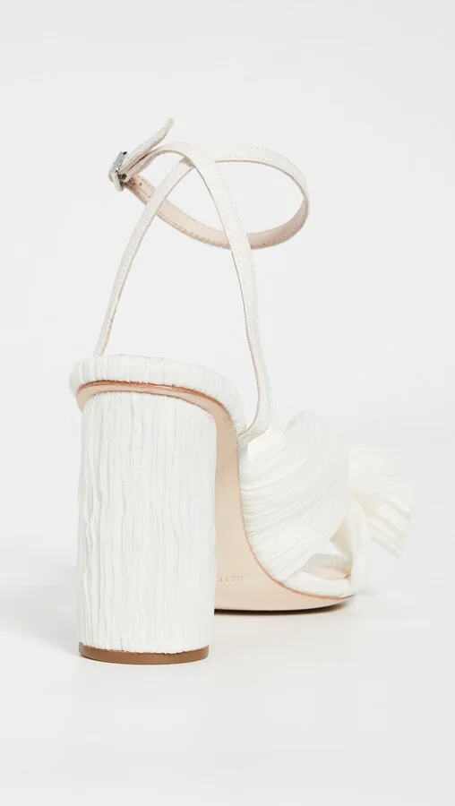 Loeffler Randall Camellia Pleated Bow Heel with Ankle Strap - Image 4