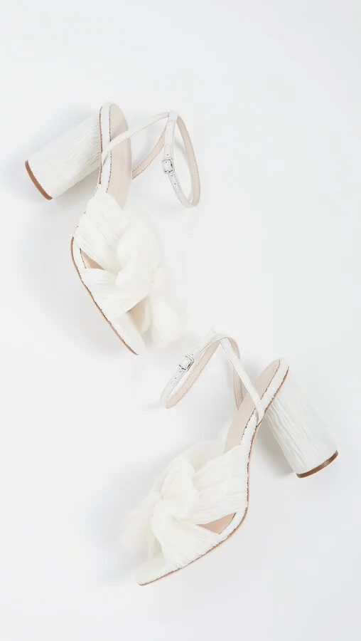 Loeffler Randall Camellia Pleated Bow Heel with Ankle Strap - Image 5