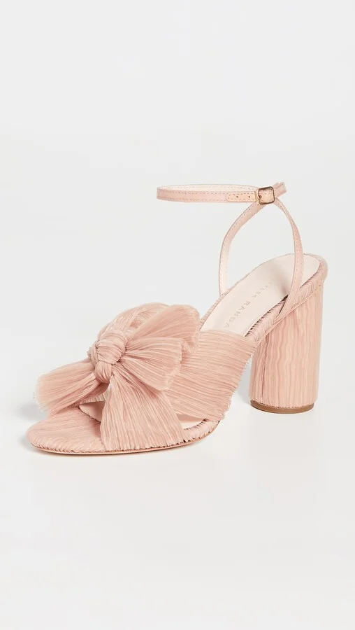 Loeffler Randall Camellia Pleated Bow Heel with Ankle Strap - Image 2