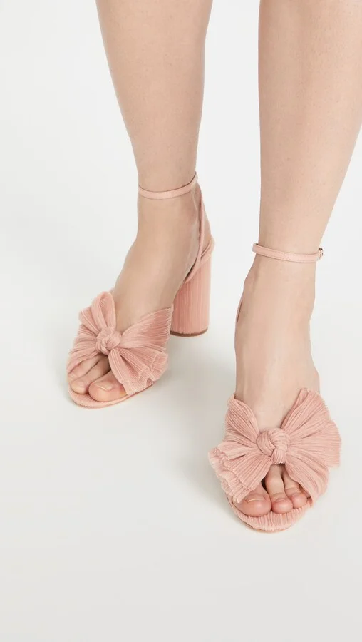 Loeffler Randall Camellia Pleated Bow Heel with Ankle Strap - Image 5