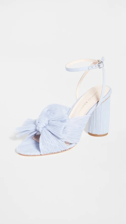 Loeffler Randall Camellia Pleated Bow Heel with Ankle Strap - Image 2