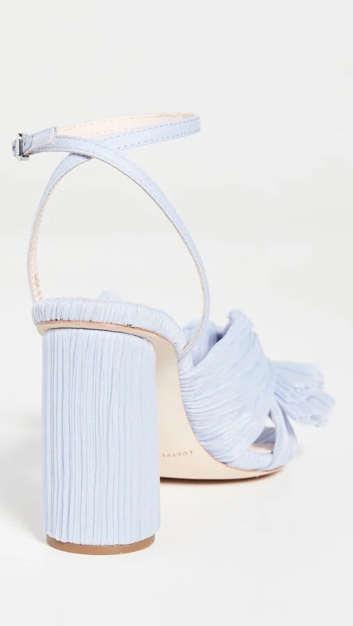 Loeffler Randall Camellia Pleated Bow Heel with Ankle Strap - Image 4