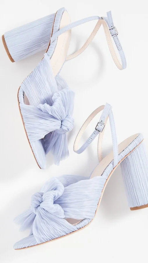 Loeffler Randall Camellia Pleated Bow Heel with Ankle Strap - Image 5