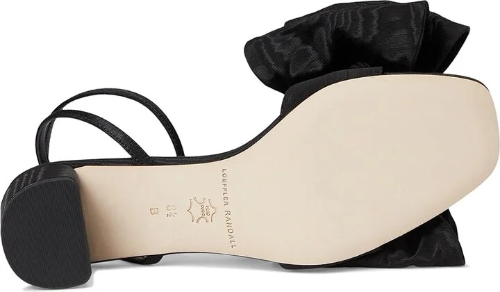Loeffler Randall Carmen Mid Heel Bow Sandals Women's Wedge Shoes Cream : 10.5 B - Medium, Leather - Image 9