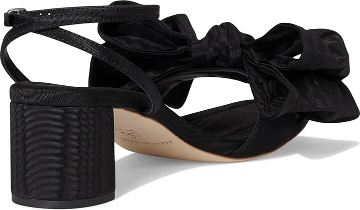 Loeffler Randall Carmen Mid Heel Bow Sandals Women's Wedge Shoes Cream : 10.5 B - Medium, Leather - Image 10