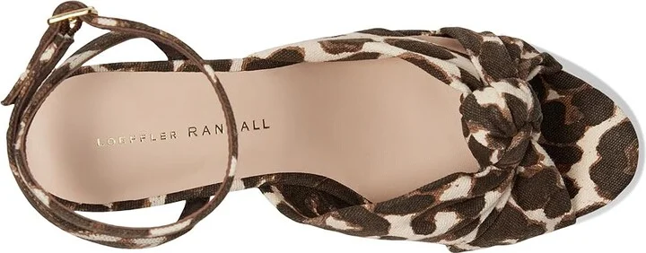 Loeffler Randall Chunky Platform Sandals Women's Wedge Shoes Leopard : 9 B - Medium - Image 2