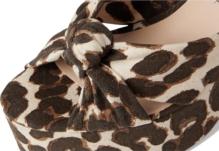 Loeffler Randall Chunky Platform Sandals Women's Wedge Shoes Leopard : 9 B - Medium - Image 7