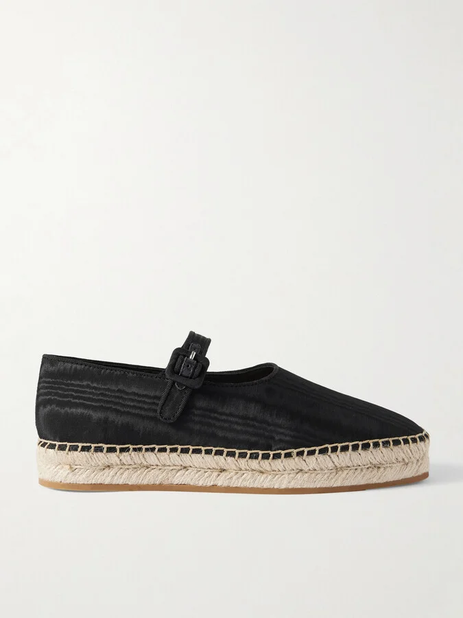 Loeffler Randall - Clover Moire Mary Jane Espadrilles - Black