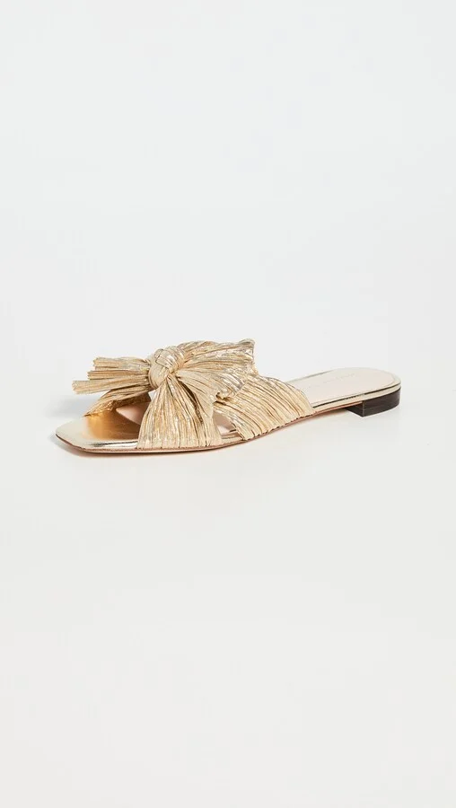 Loeffler Randall Daphne Pleated Bow Slides - Image 2