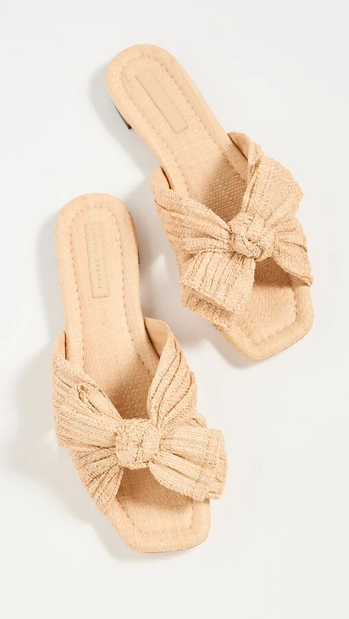 Loeffler Randall Daphne Pleated Knot Flat Sandals - Image 3