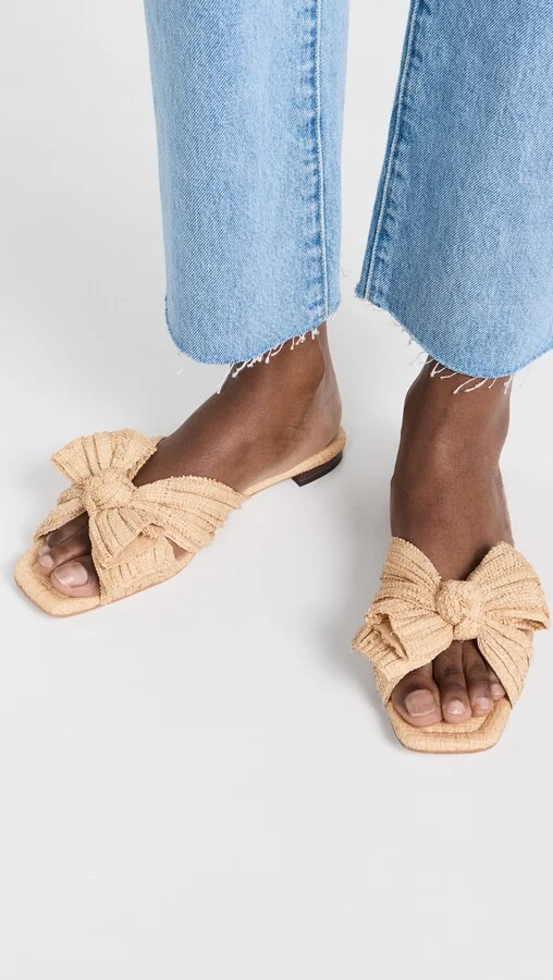 Loeffler Randall Daphne Pleated Knot Flat Sandals - Image 5