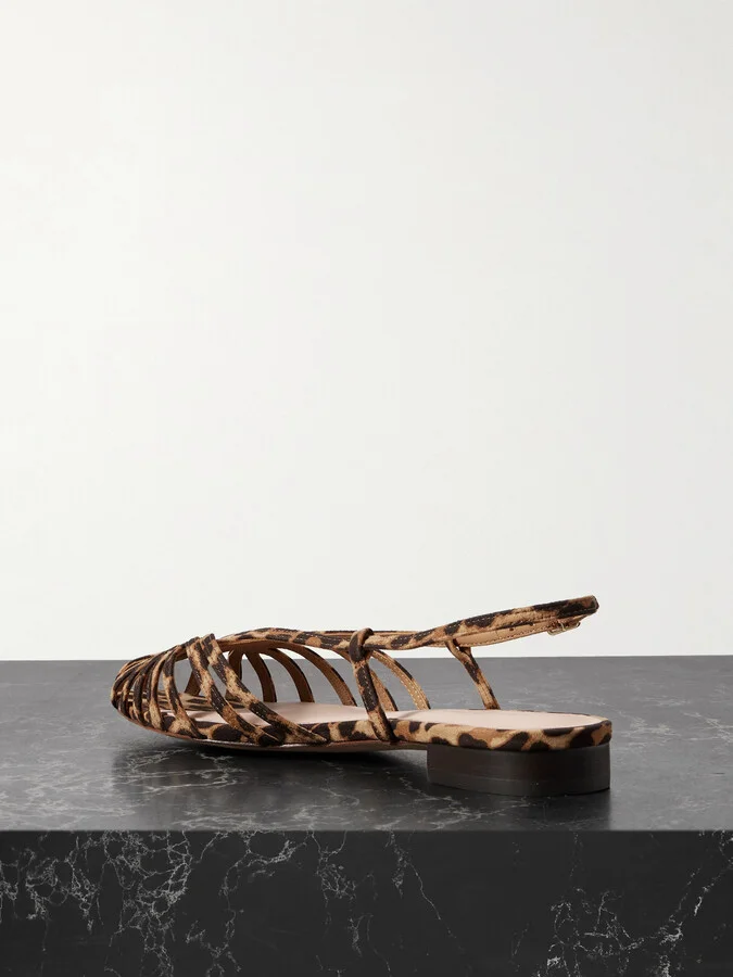 Loeffler Randall - Devon Leopard-print Sandals - Animal print - Image 3