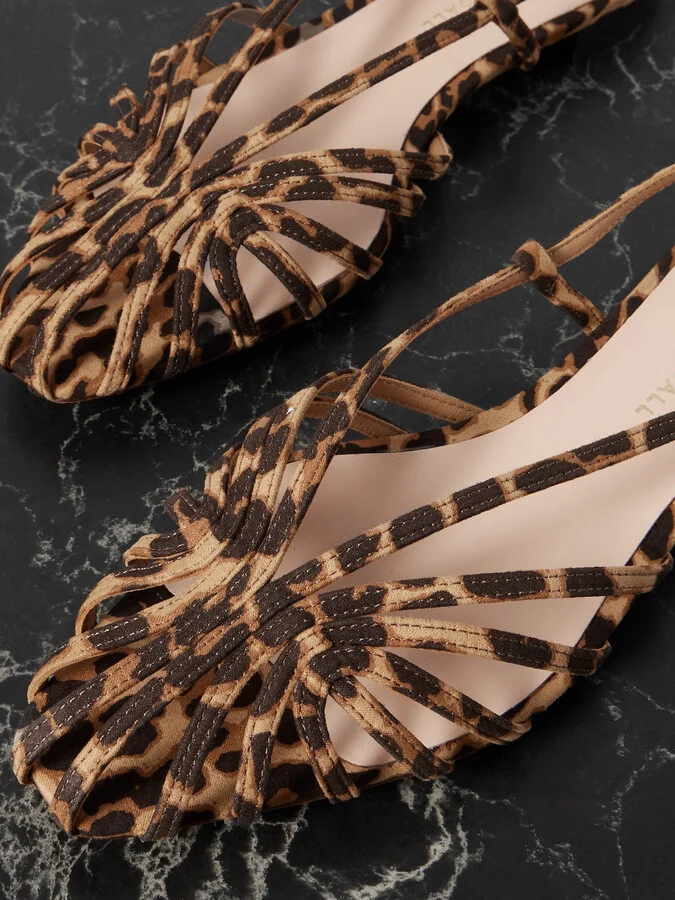 Loeffler Randall - Devon Leopard-print Sandals - Animal print - Image 4