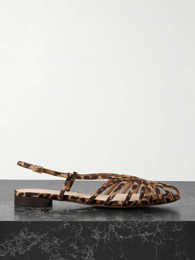 Loeffler Randall - Devon Leopard-print Sandals - Animal print