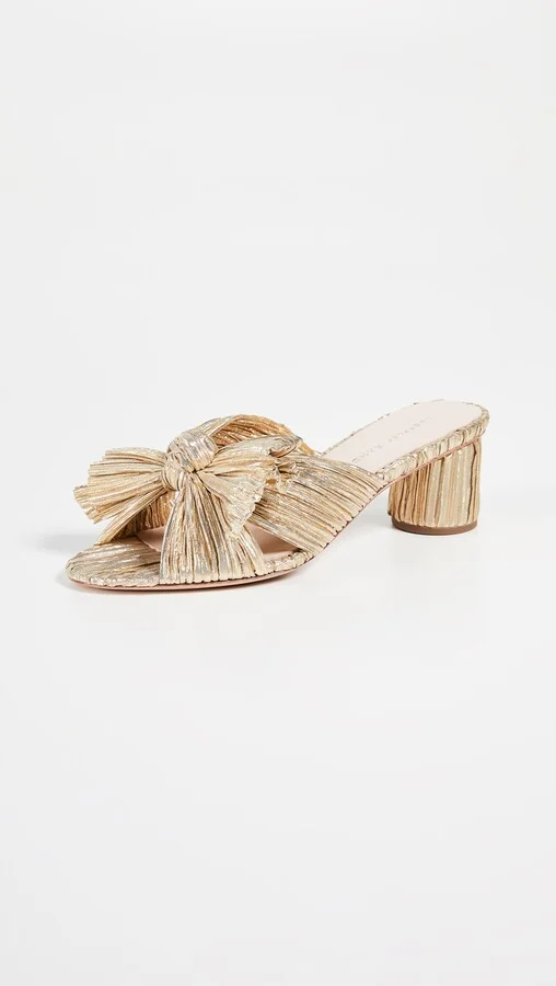 Loeffler Randall Emilia Pleated Bow Sandals - Image 2