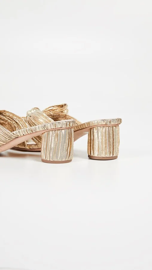 Loeffler Randall Emilia Pleated Bow Sandals - Image 4