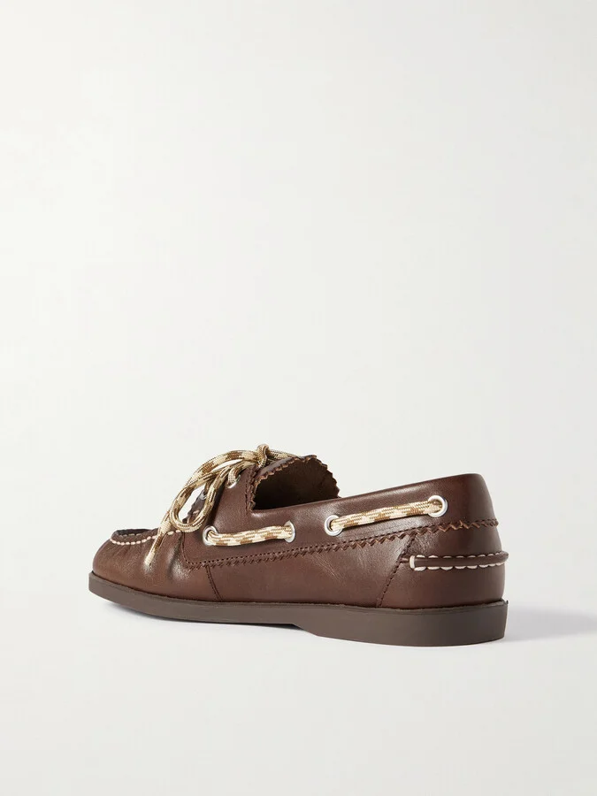 Loeffler Randall - Franco Leather Boat Shoes - Brown - Image 3