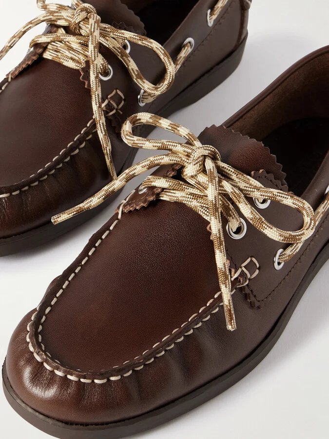 Loeffler Randall - Franco Leather Boat Shoes - Brown - Image 4