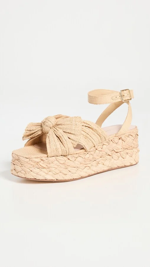 Loeffler Randall Gaby Pleated Bow Bow Braided Espadrilles - Image 2