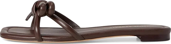 Loeffler Randall Hadley Leather Bow Flat Sandal Women's Shoes Dune : 5.5 B - Medium, Suede - Image 10