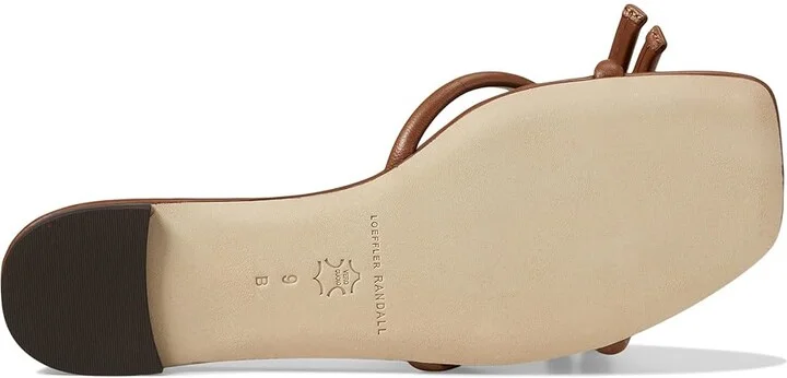Loeffler Randall Hadley Leather Bow Flat Sandal Women's Shoes Timber : 5 B - Medium, Suede - Image 3