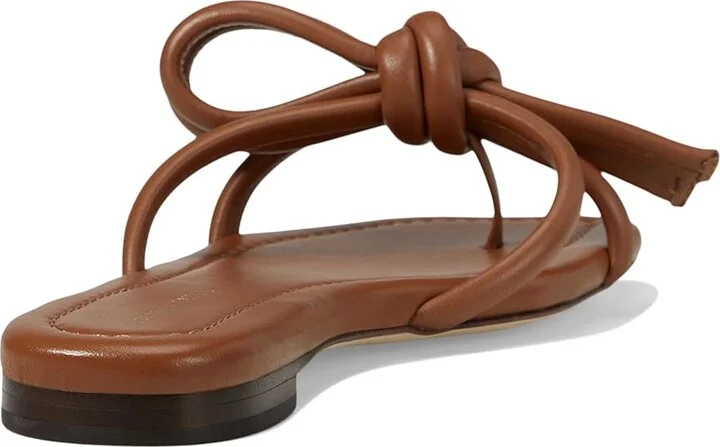 Loeffler Randall Hadley Leather Bow Flat Sandal Women's Shoes Timber : 5 B - Medium, Suede - Image 4