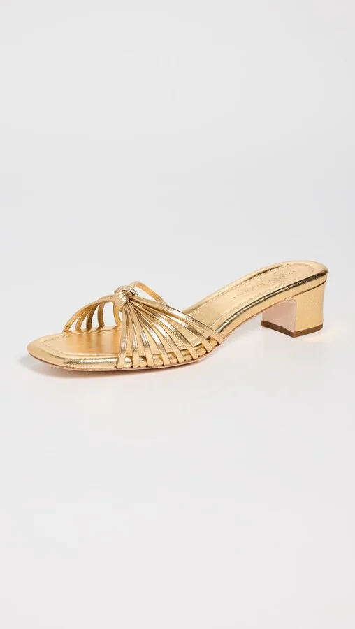 Loeffler Randall Hazel Knot Mid Heel Mule Sandals - Image 2
