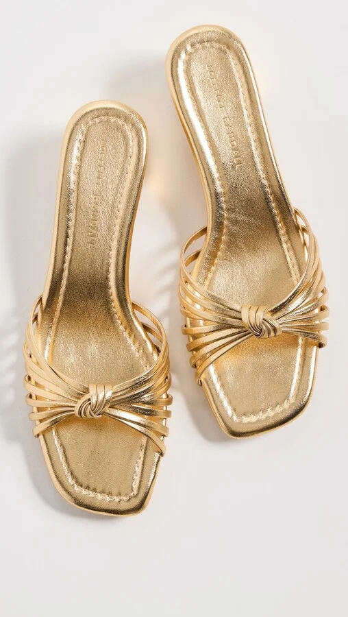 Loeffler Randall Hazel Knot Mid Heel Mule Sandals - Image 5
