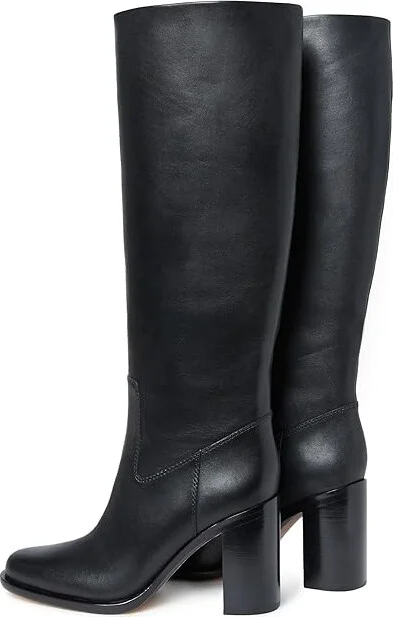 Loeffler Randall Heidi Tall Almond Toe Boot With Welt Women's Boots Black : 6.5 B - Medium, Leather - Image 2