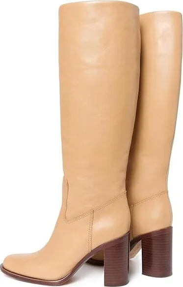 Loeffler Randall Heidi Tall Almond Toe Boot With Welt Women's Boots Khaki : 8.5 B - Medium, Leather - Image 2